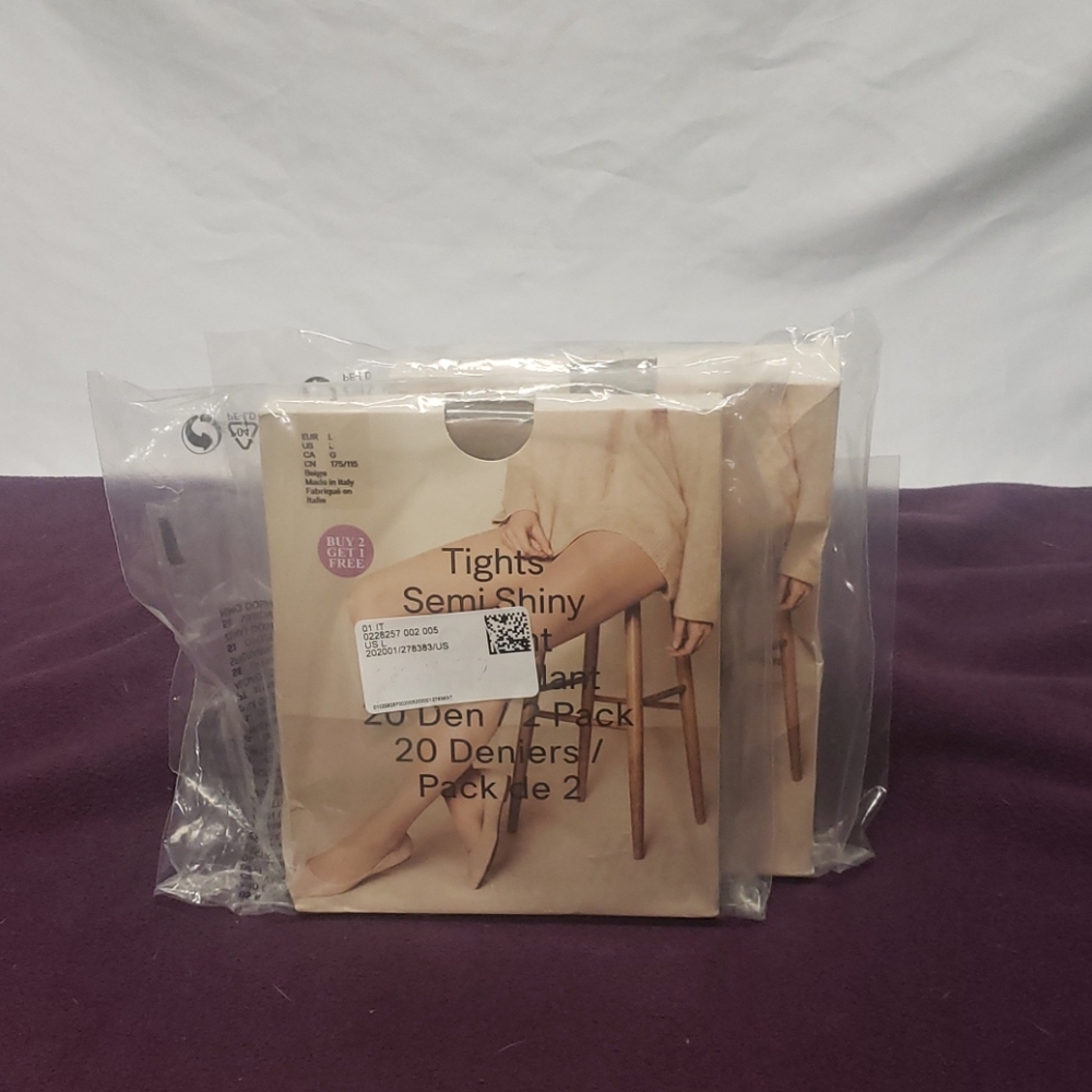 2 Pack Semi Shiny Tights